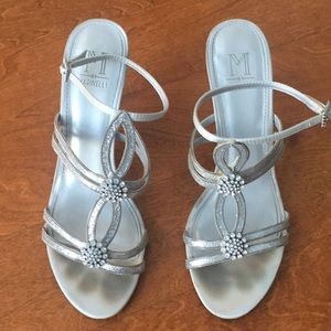 Marinelli strappy rhinestone heels size 9